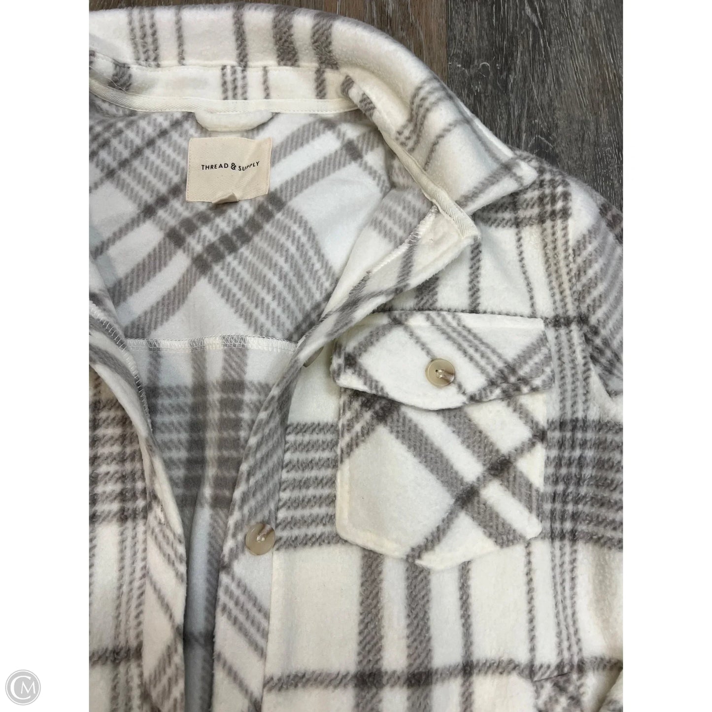Jacket Shirt By Thread And Supply In Cream, Size: S