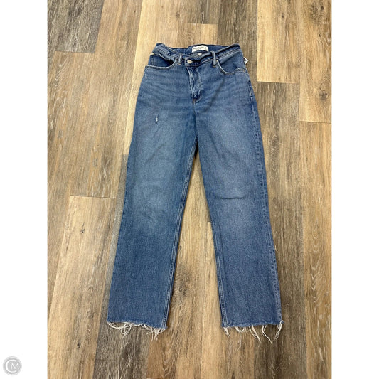 Jeans Straight By Abercrombie And Fitch In Blue Denim, Size: 4