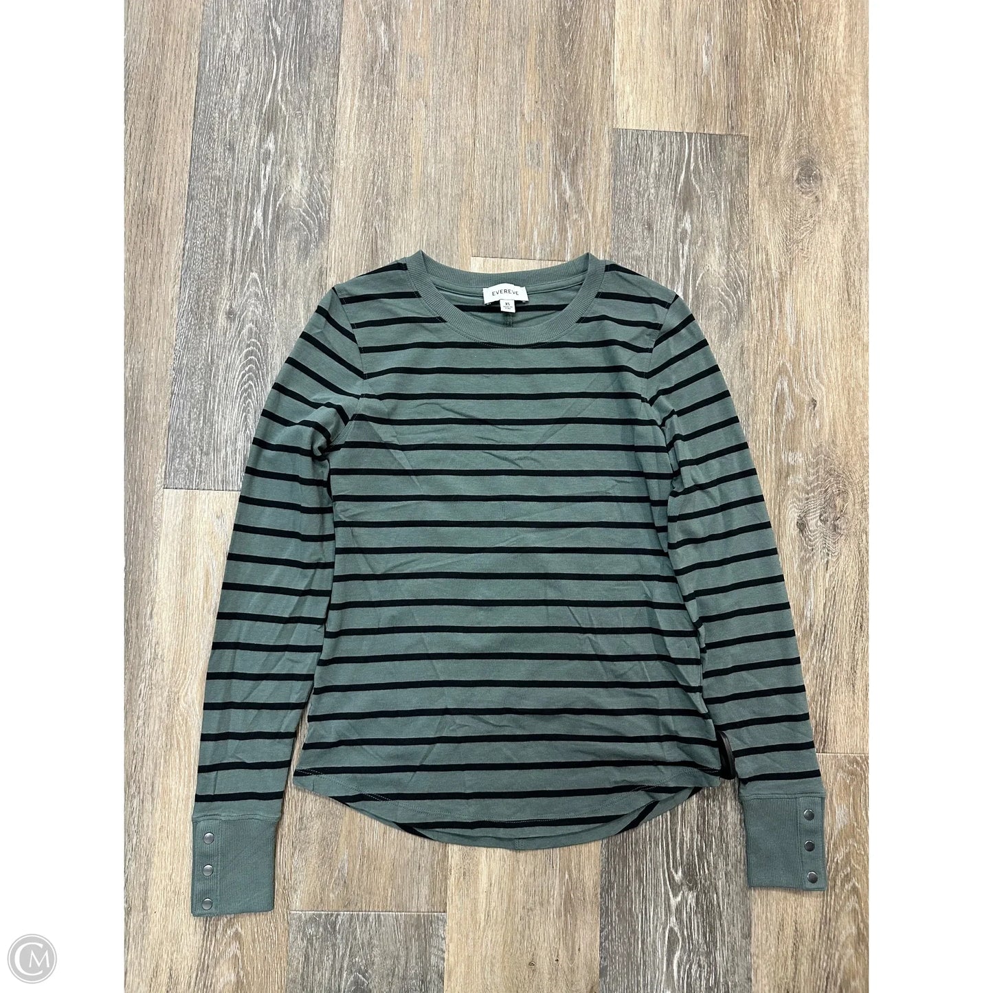 Top Long Sleeve By Evereve In Green, Size: Xs