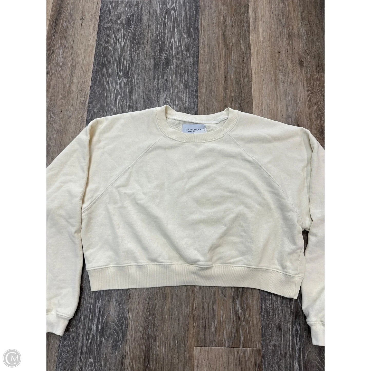 -Sweatshirt Crewneck By Sixthreeseven In Cream, Size: S