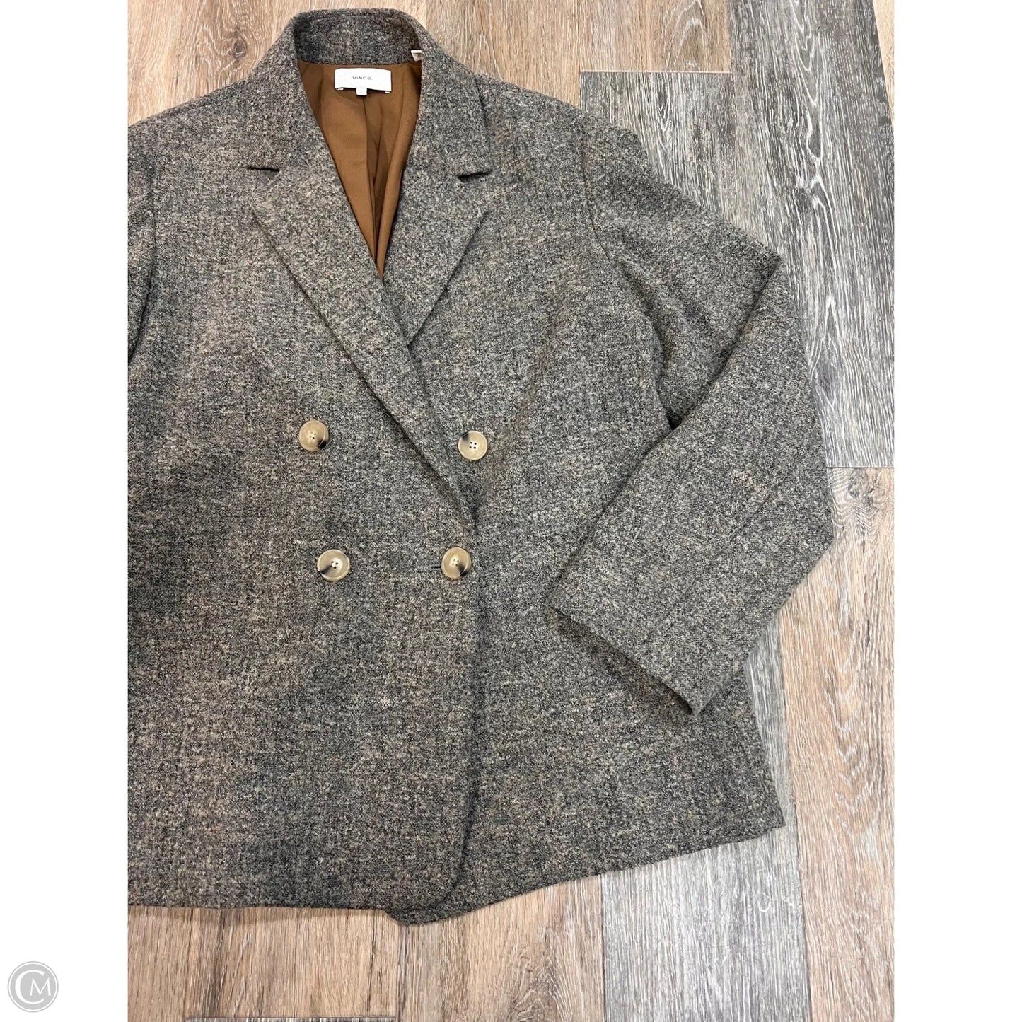 Blazer Designer By VINCE In Grey, Size: L