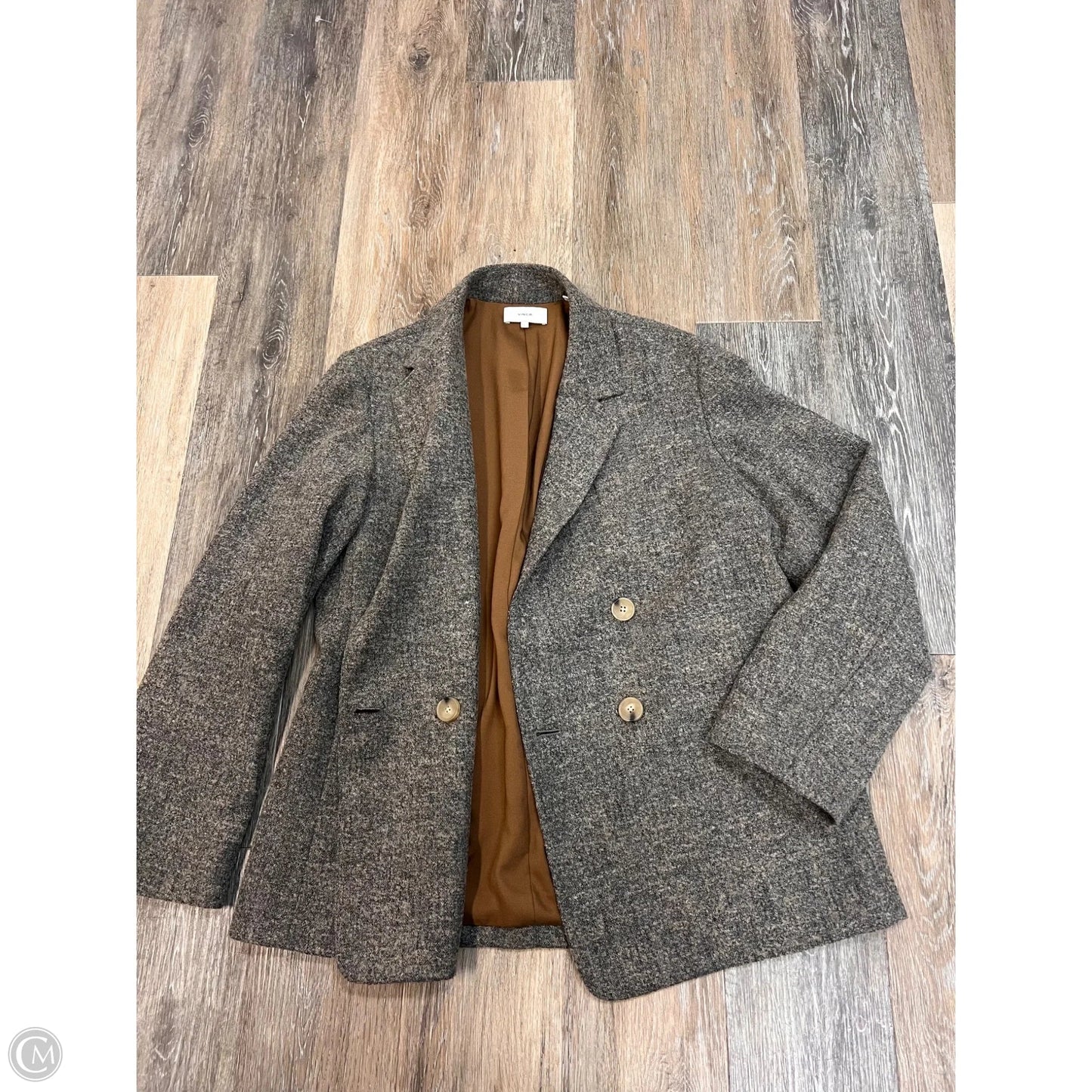 Blazer Designer By VINCE In Grey, Size: L