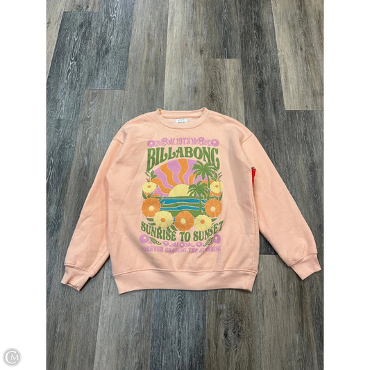 Sweatshirt Crewneck By Billabong In Orange, Size: S
