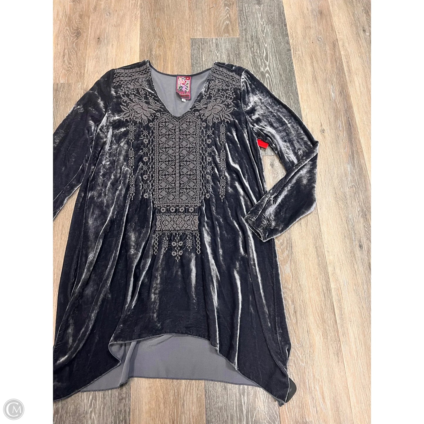 Tunic Long Sleeve By Johnny Was In Grey, Size: S