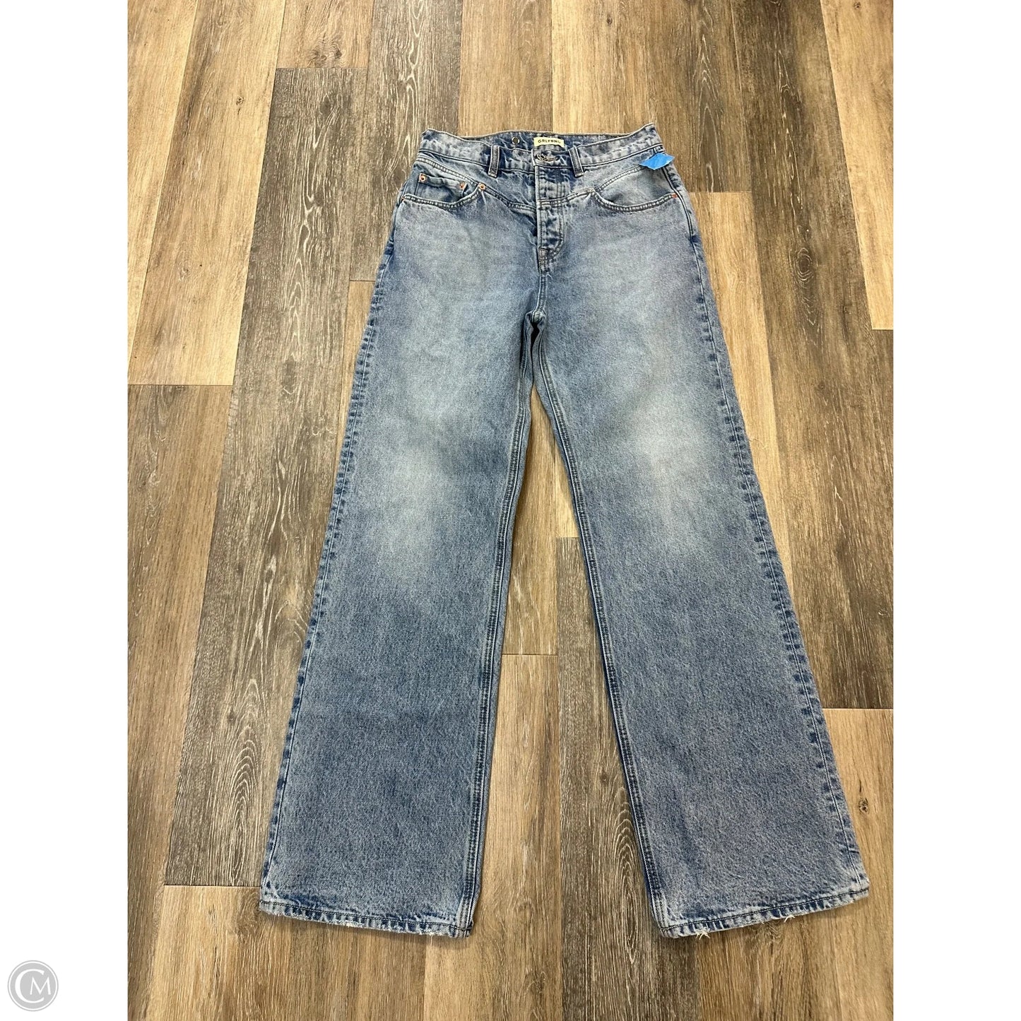 Jeans Straight By GRLFRND In Blue Denim, Size: 4
