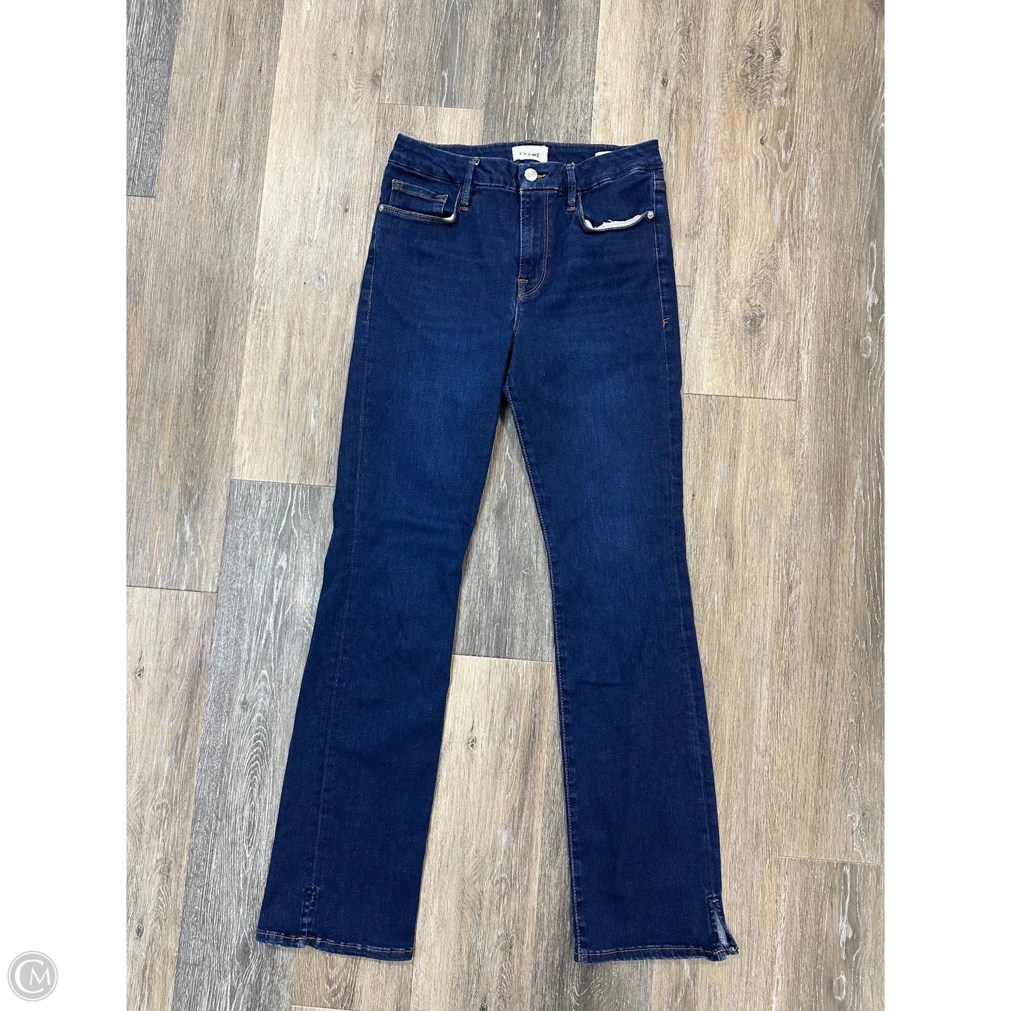 Jeans Boot Cut By Frame In Blue Denim, Size: 12
