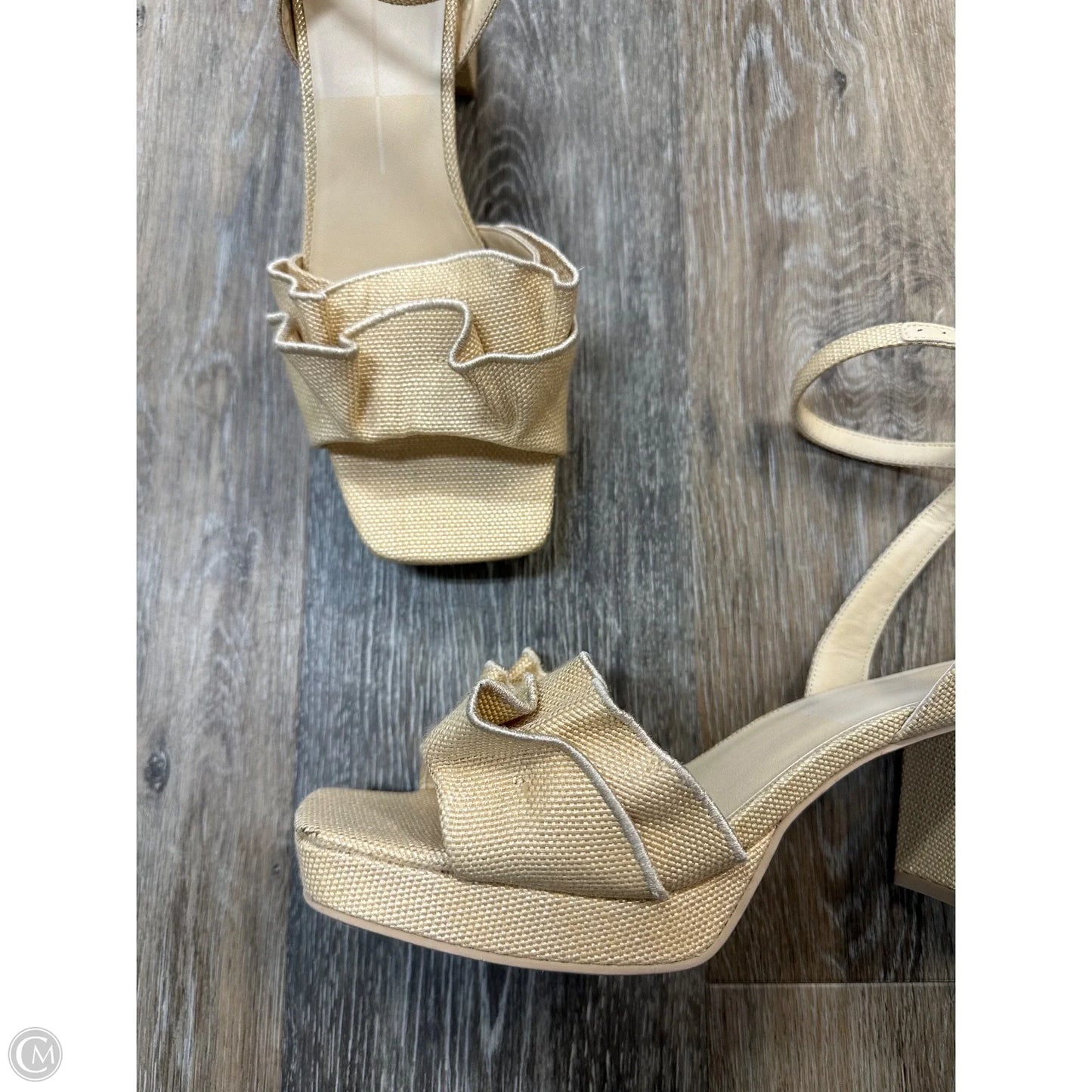 Sandals Heels Block By Dolce Vita In Beige, Size: 10