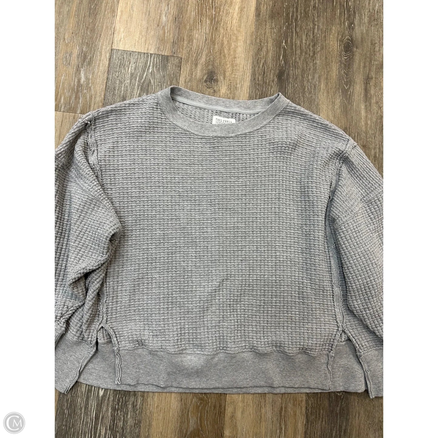 Top Long Sleeve By American Eagle In Grey, Size: S