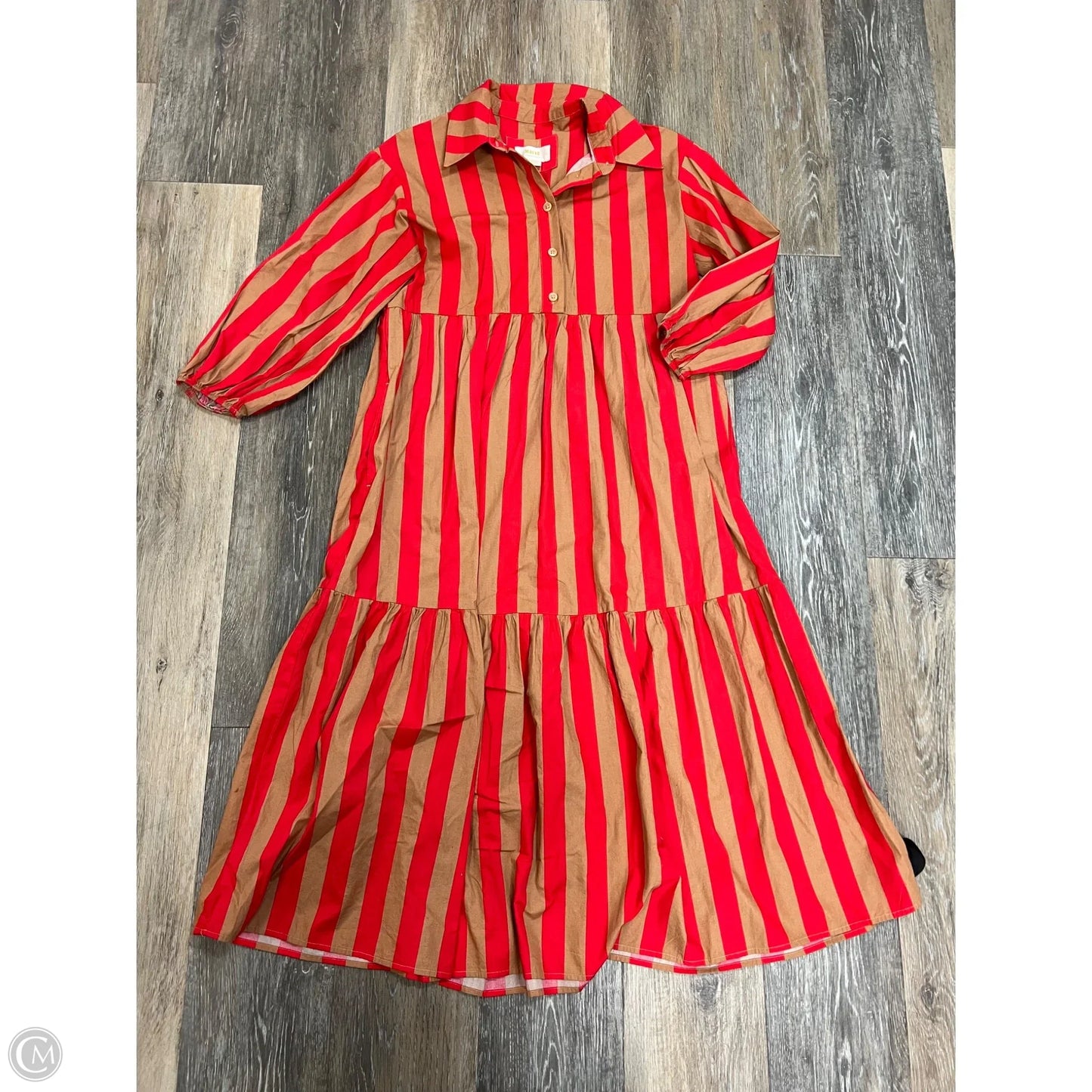 Dress Casual Midi By Maeve In Striped Pattern, Size: Xxs