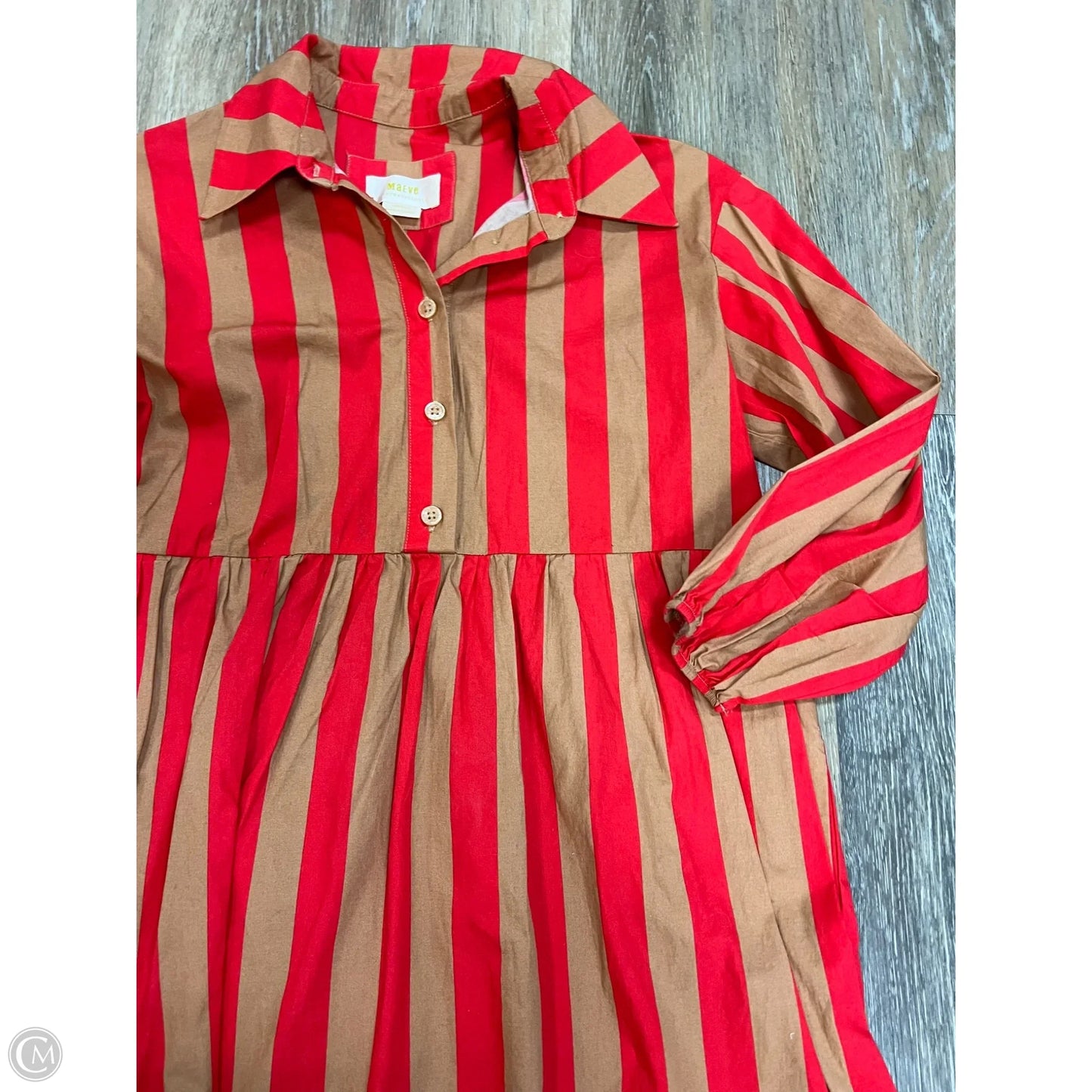 Dress Casual Midi By Maeve In Striped Pattern, Size: Xxs