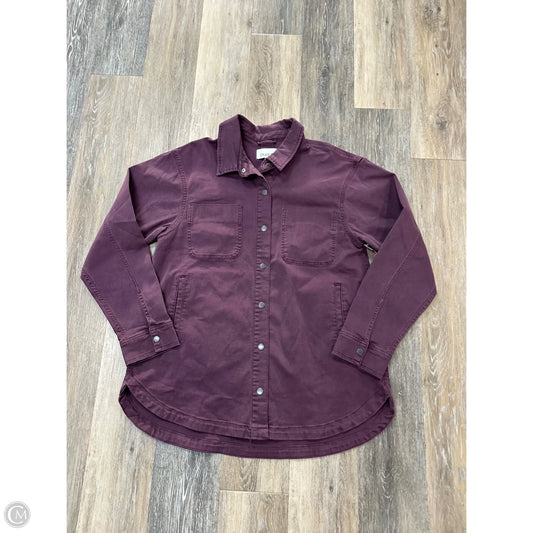 Jacket Shirt By Du/er In Purple, Size: Xl