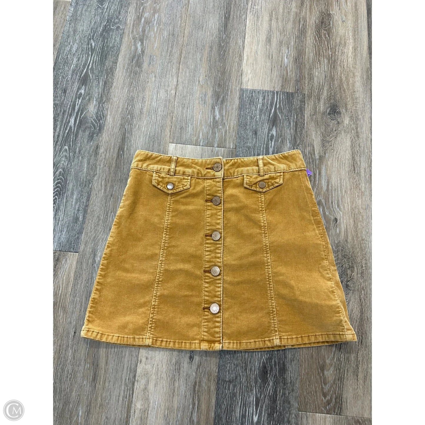 Skirt Mini & Short By Bdg In Gold, Size: 8