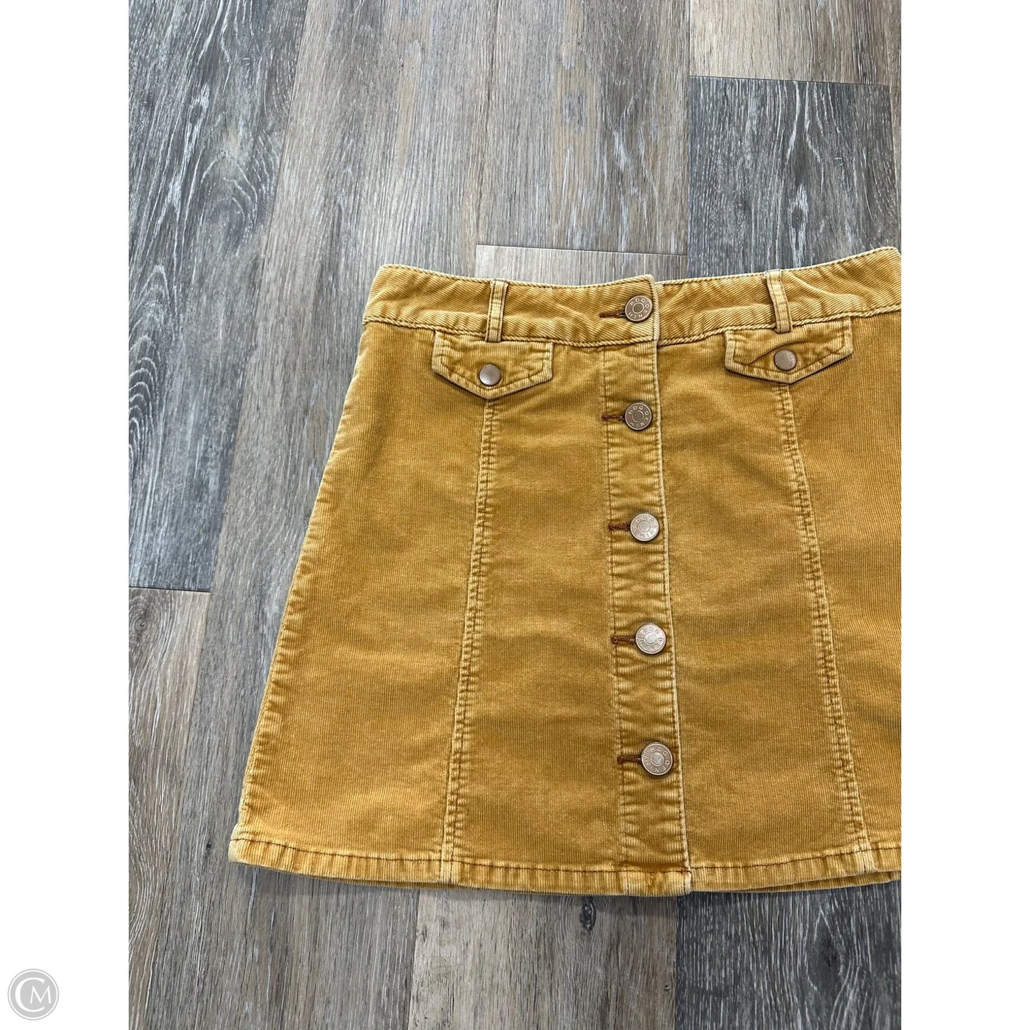 Skirt Mini & Short By Bdg In Gold, Size: 8