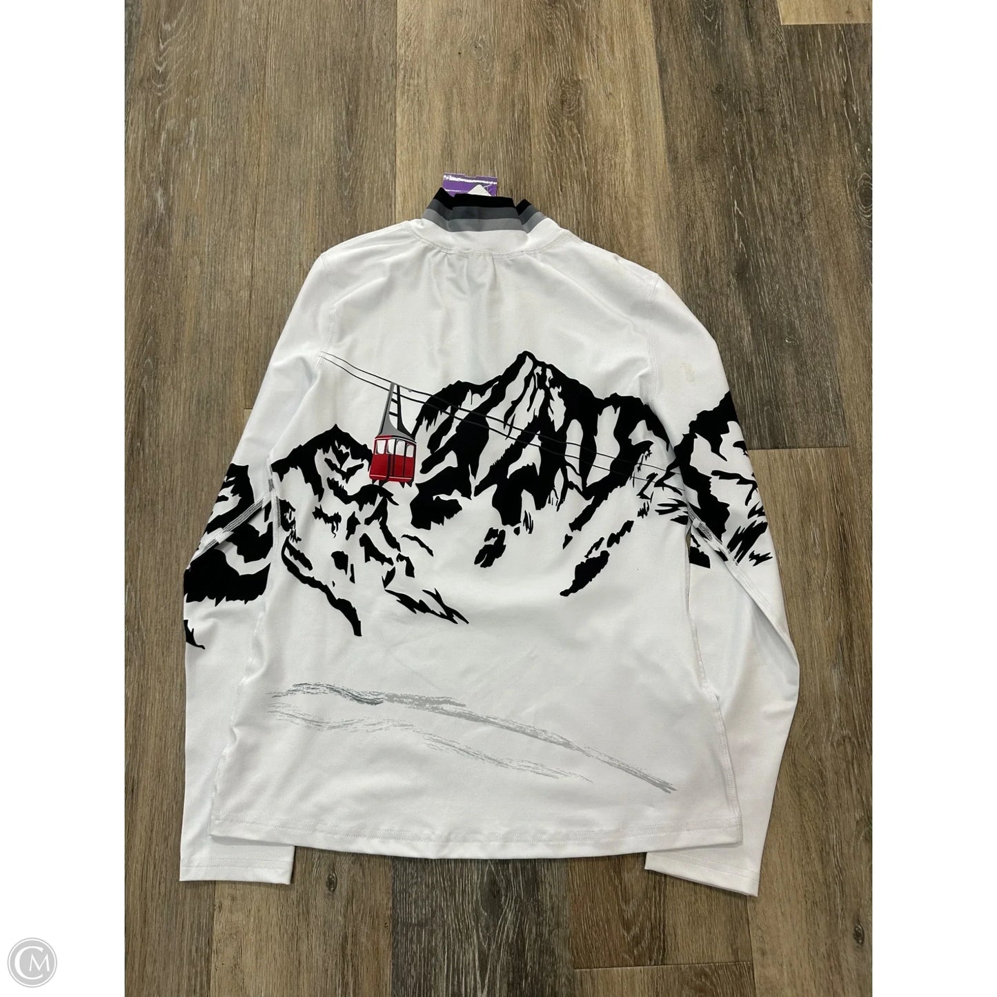 Athletic Top Long Sleeve Collar By Krimson Klover In White, Size: S