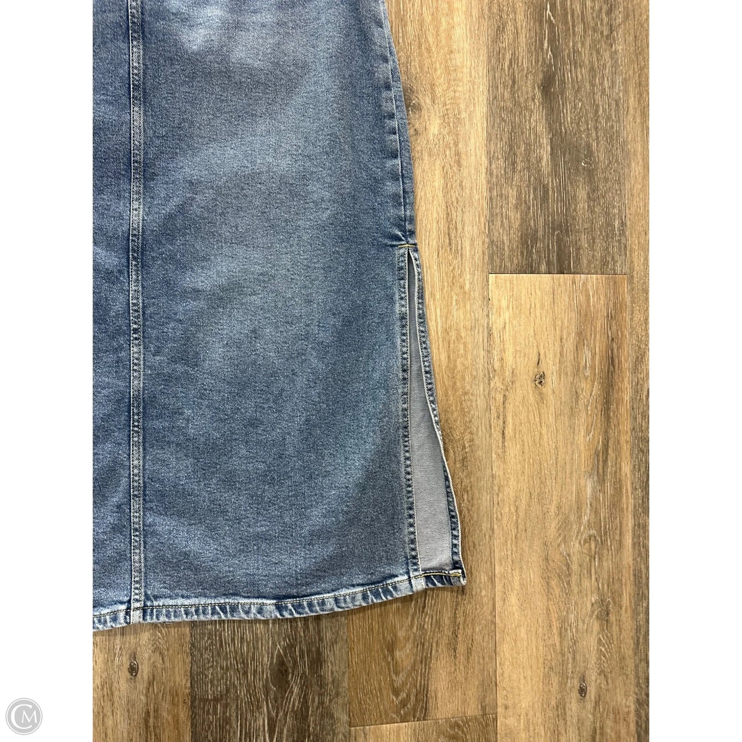 Skirt Maxi By Calvin Klein In Blue Denim, Size: 10