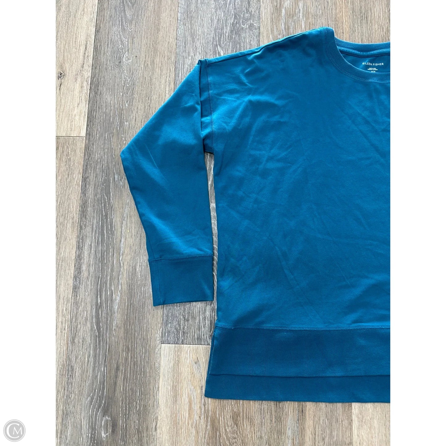 Top Long Sleeve By Eileen Fisher In Blue, Size: M