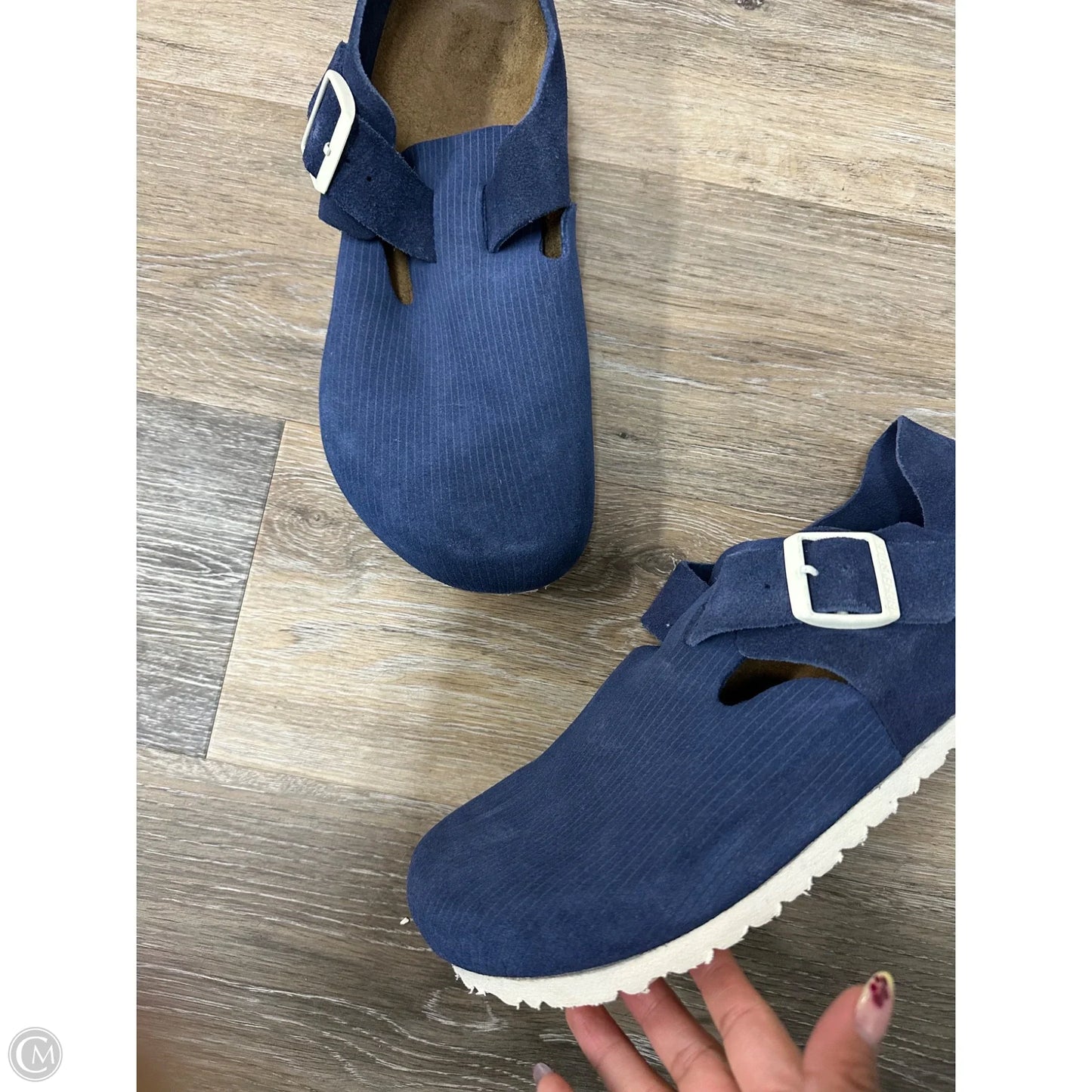 Shoes Flats By Birkenstock In Blue, Size: 11