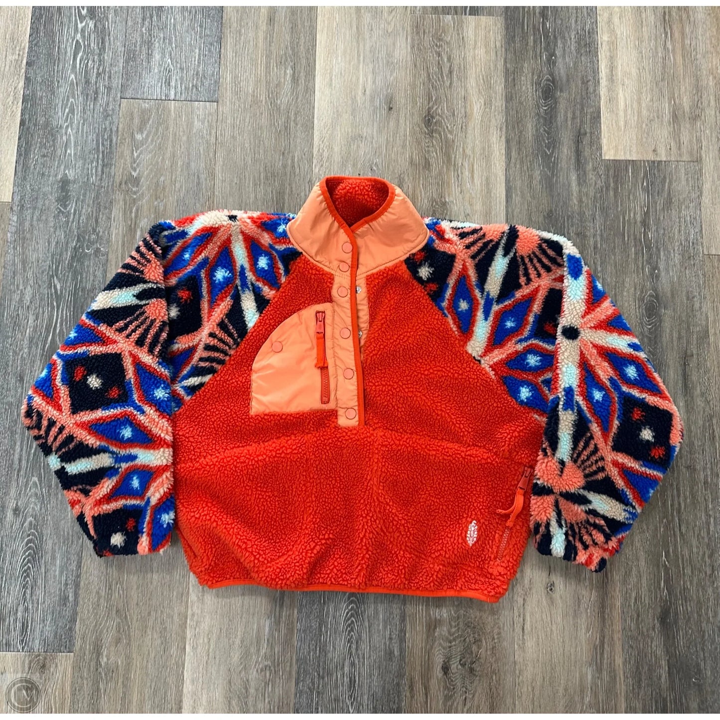 Athletic Jacket By Free People In Orange, Size: Xs