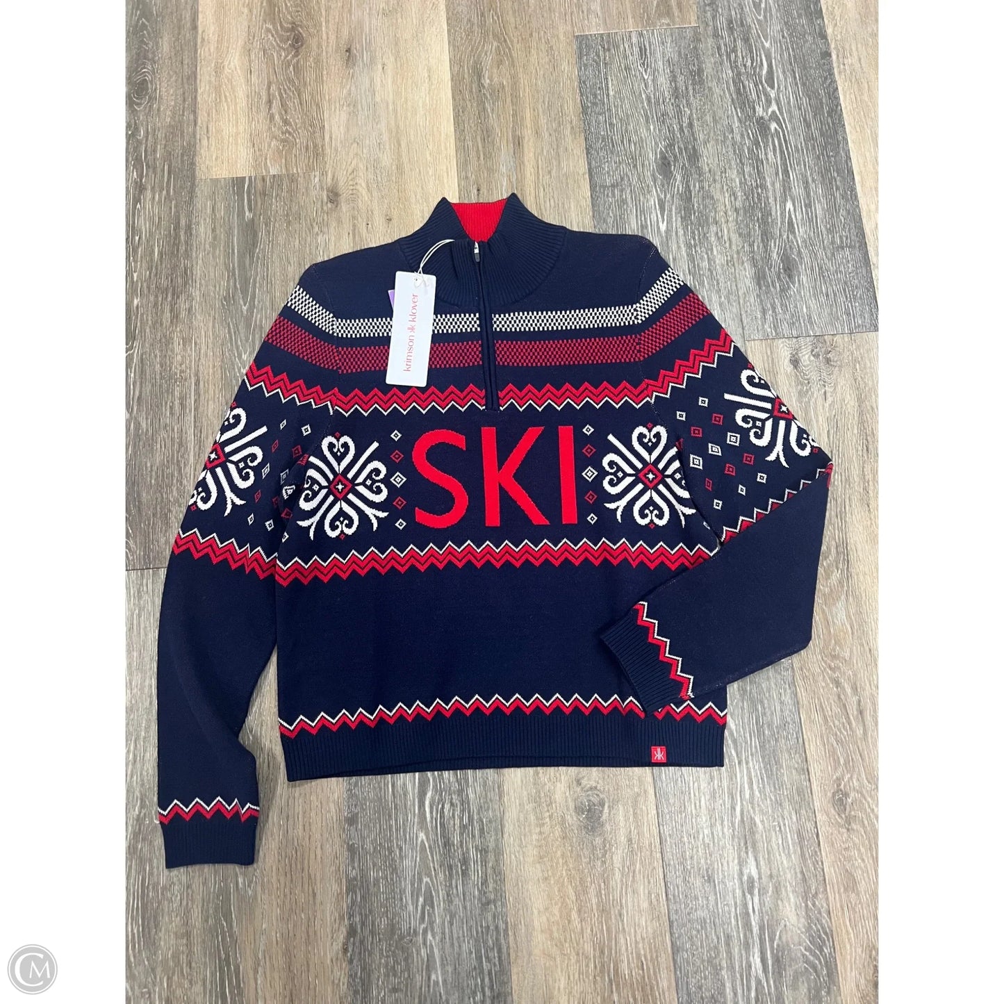 Sweater By Krimson KLOVER In Blue & Red, Size: S