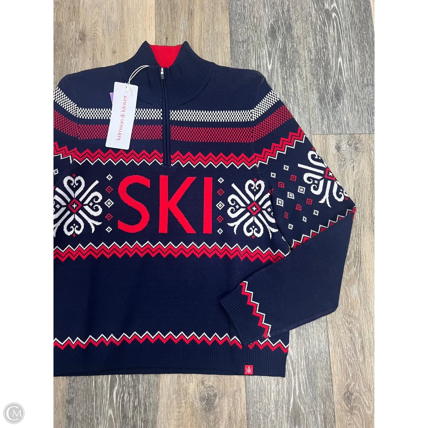 Sweater By Krimson KLOVER In Blue & Red, Size: S