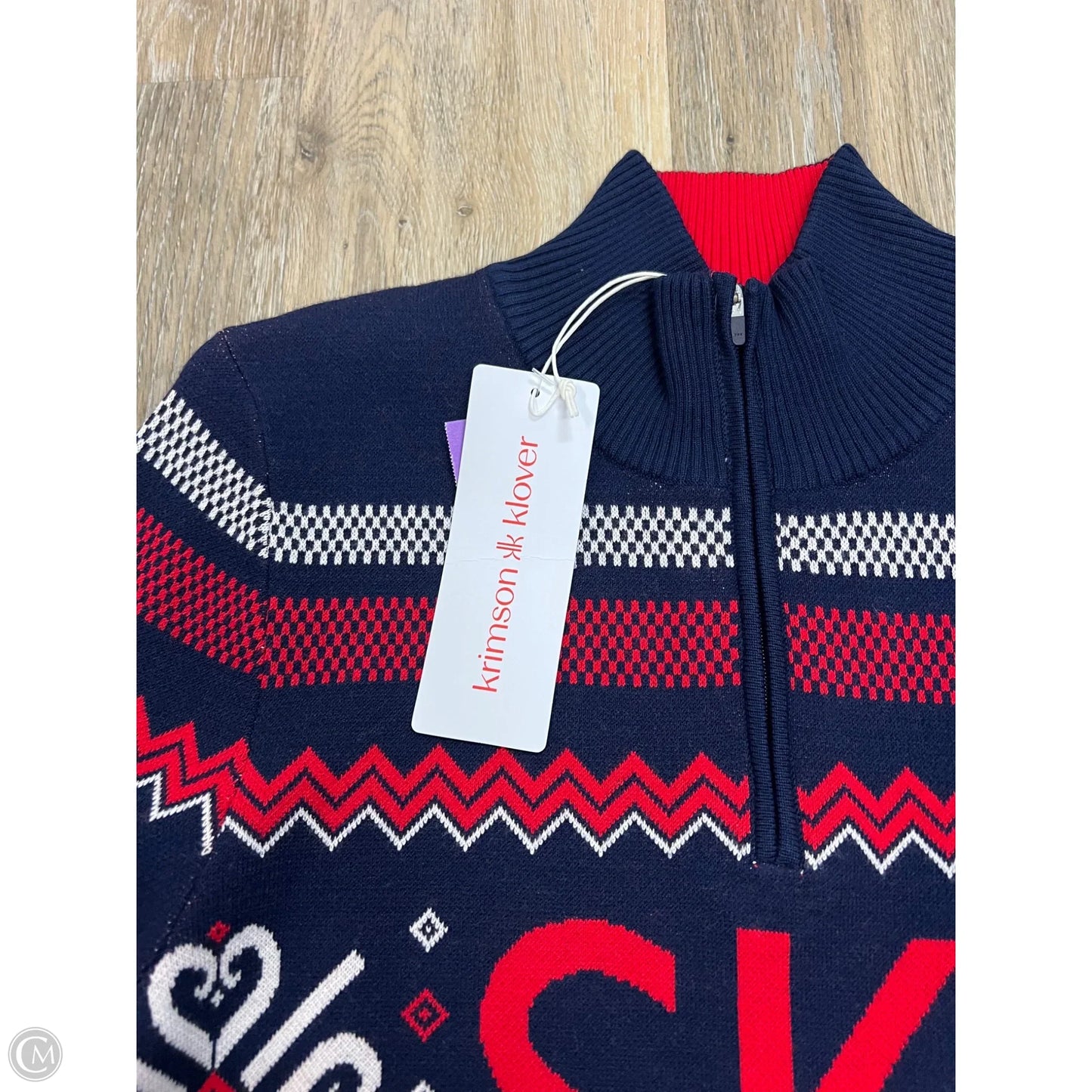 Sweater By Krimson KLOVER In Blue & Red, Size: S