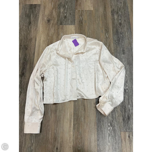 Blouse Long Sleeve By Good American In Cream, Size: M