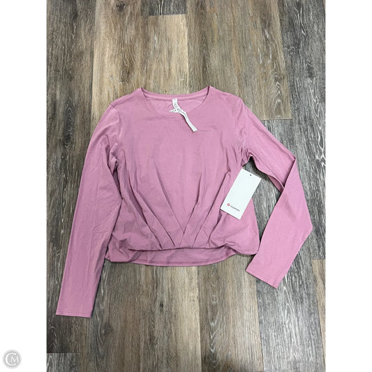 Athletic Top Long Sleeve Crewneck By Lululemon In Pink, Size: 6