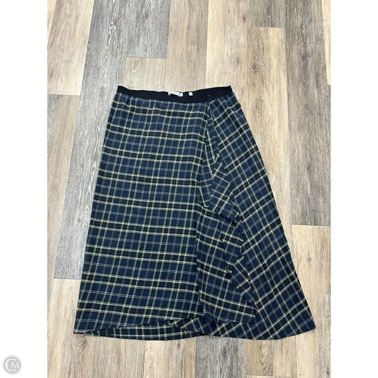 Skirt Midi By Vince In Checkered Pattern, Size: 12