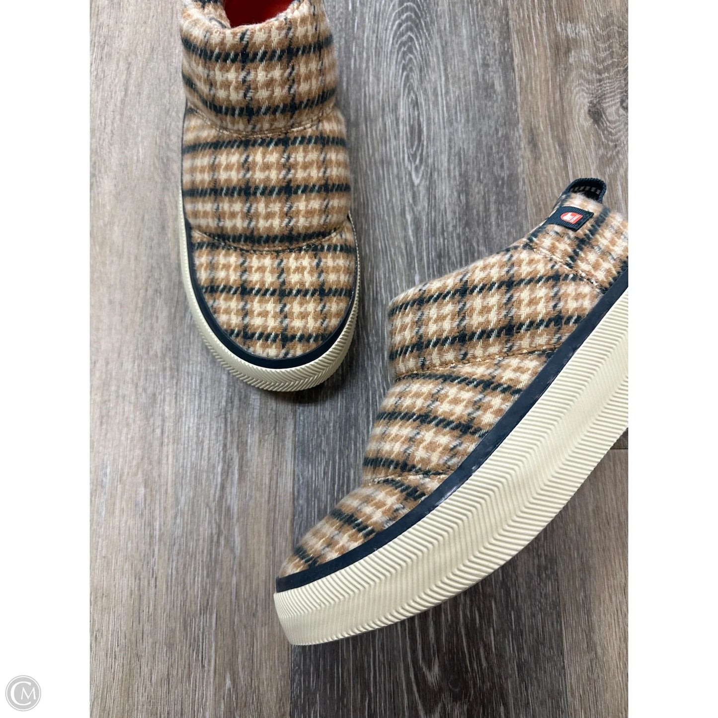 Boots Ankle Flats By Sorel In Plaid Pattern, Size: 9