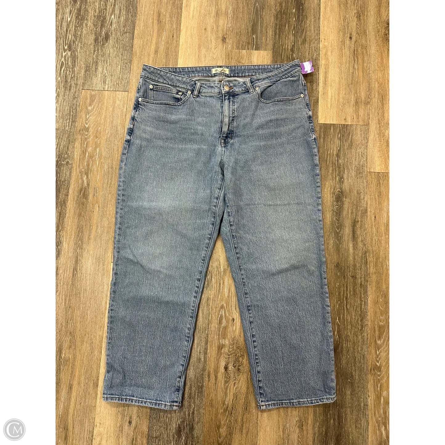 Jeans Straight By Madewell In Blue Denim, Size: 18