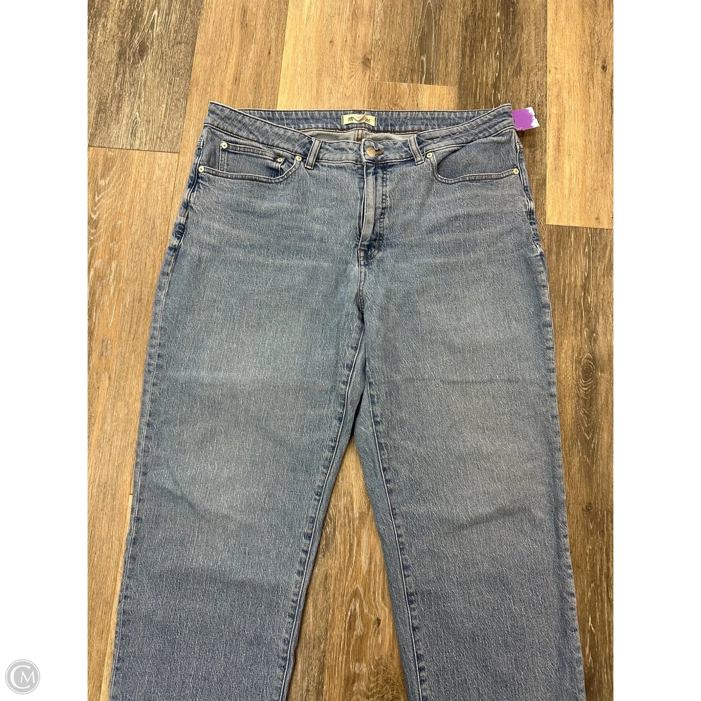 Jeans Straight By Madewell In Blue Denim, Size: 18