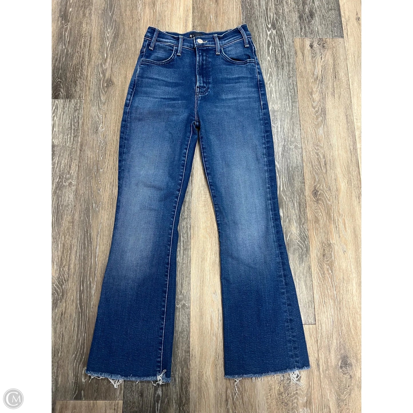 Jeans Cropped By Mother In Blue Denim, Size: 0p/24