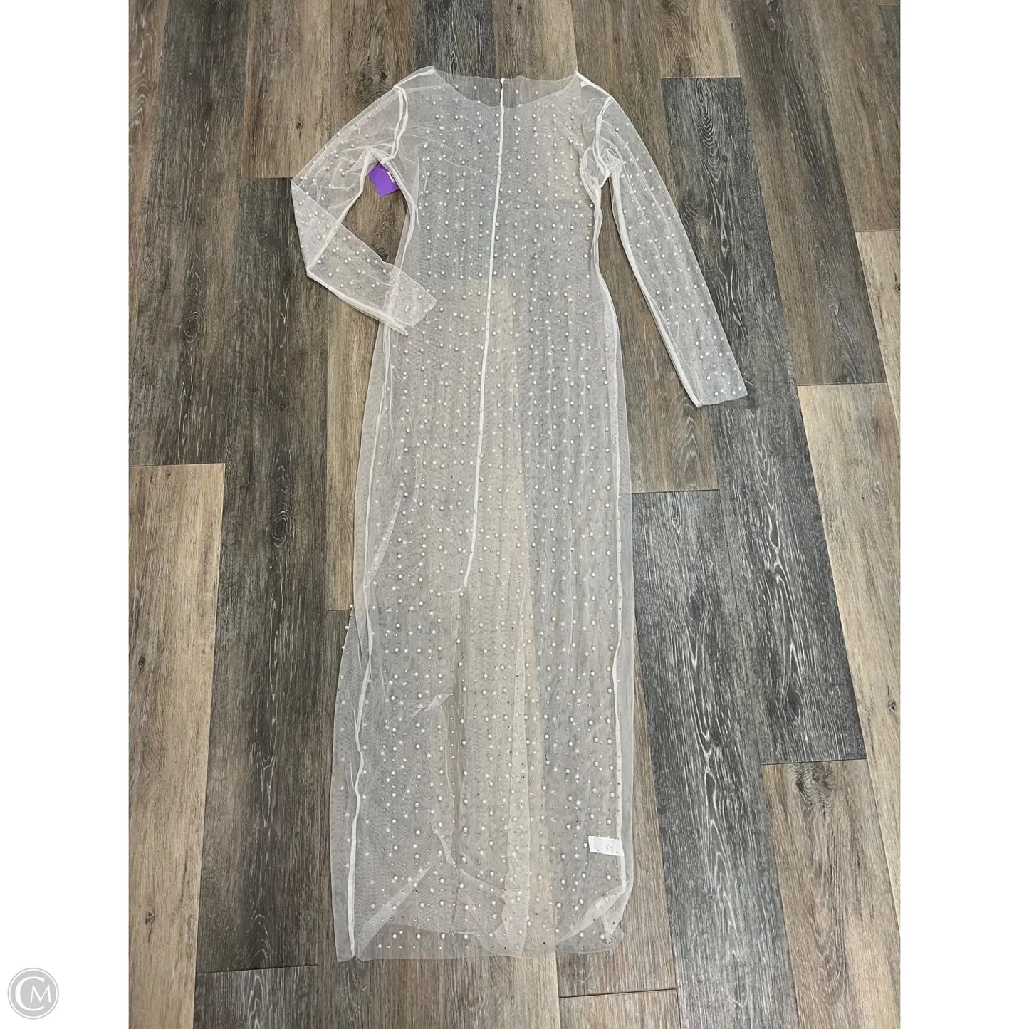 Dress Casual Maxi By Cmc In White, Size: L
