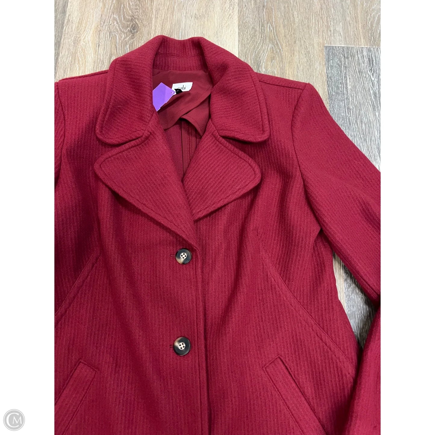 Coat Peacoat By Cabi In Red, Size: S