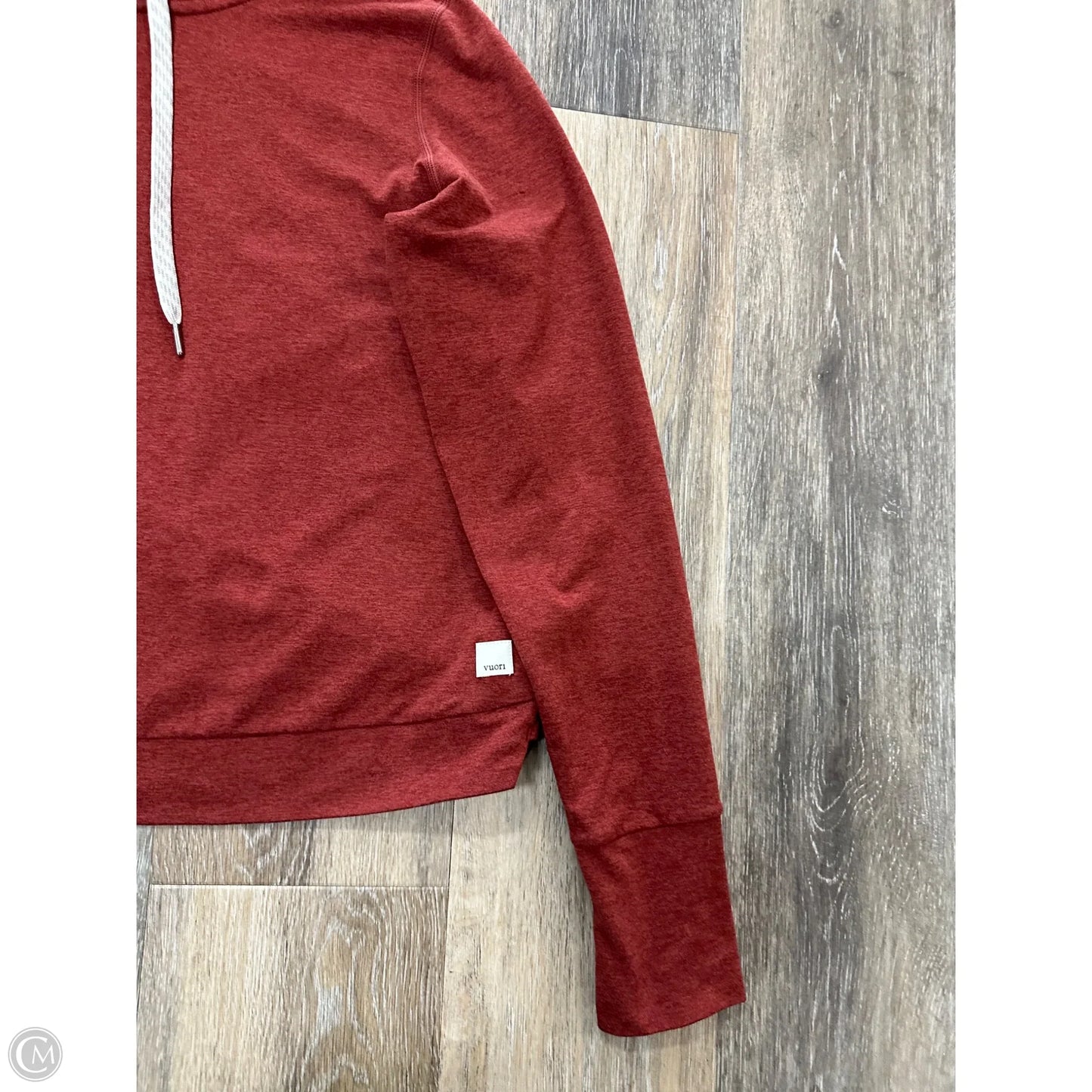 Athletic Top Long Sleeve Hoodie By Vuori In Orange, Size: S