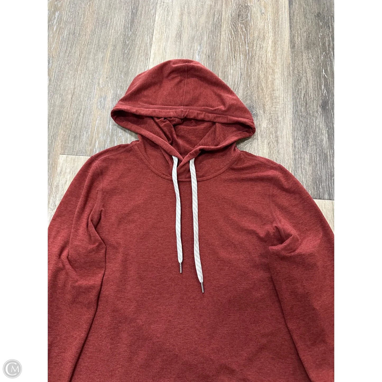 Athletic Top Long Sleeve Hoodie By Vuori In Orange, Size: S