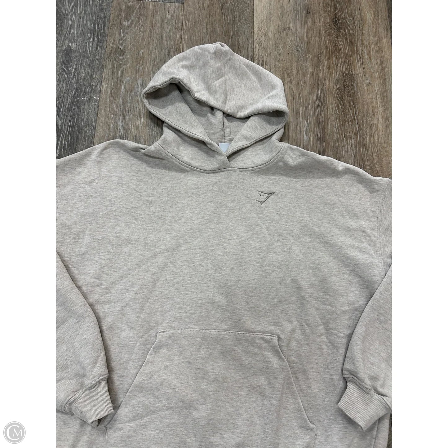 Athletic Sweatshirt Hoodie By Gym Shark In Beige, Size: S