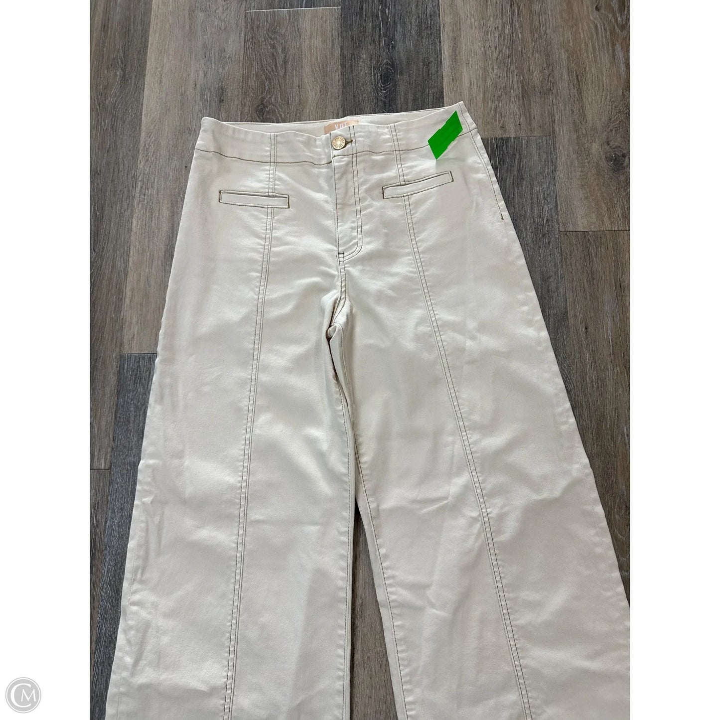 Jeans Wide Leg By Kut In Cream, Size: 8