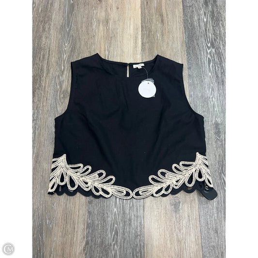 Top Sleeveless By En Creme In Black, Size: S