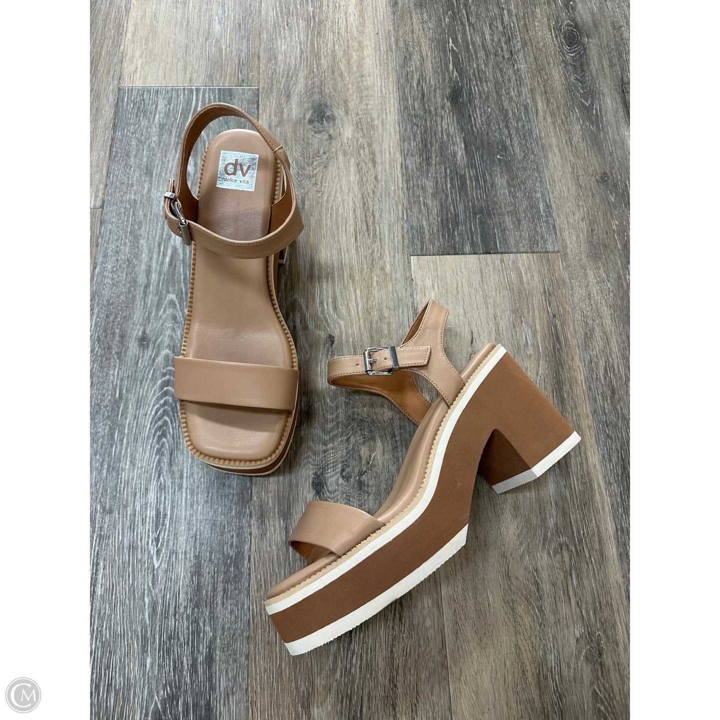 Sandals Heels Block By Dolce Vita In Brown, Size: 10