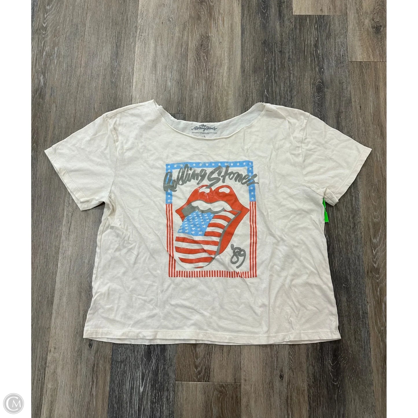 Top Short Sleeve By The Rolling Stones In Cream, Size: L