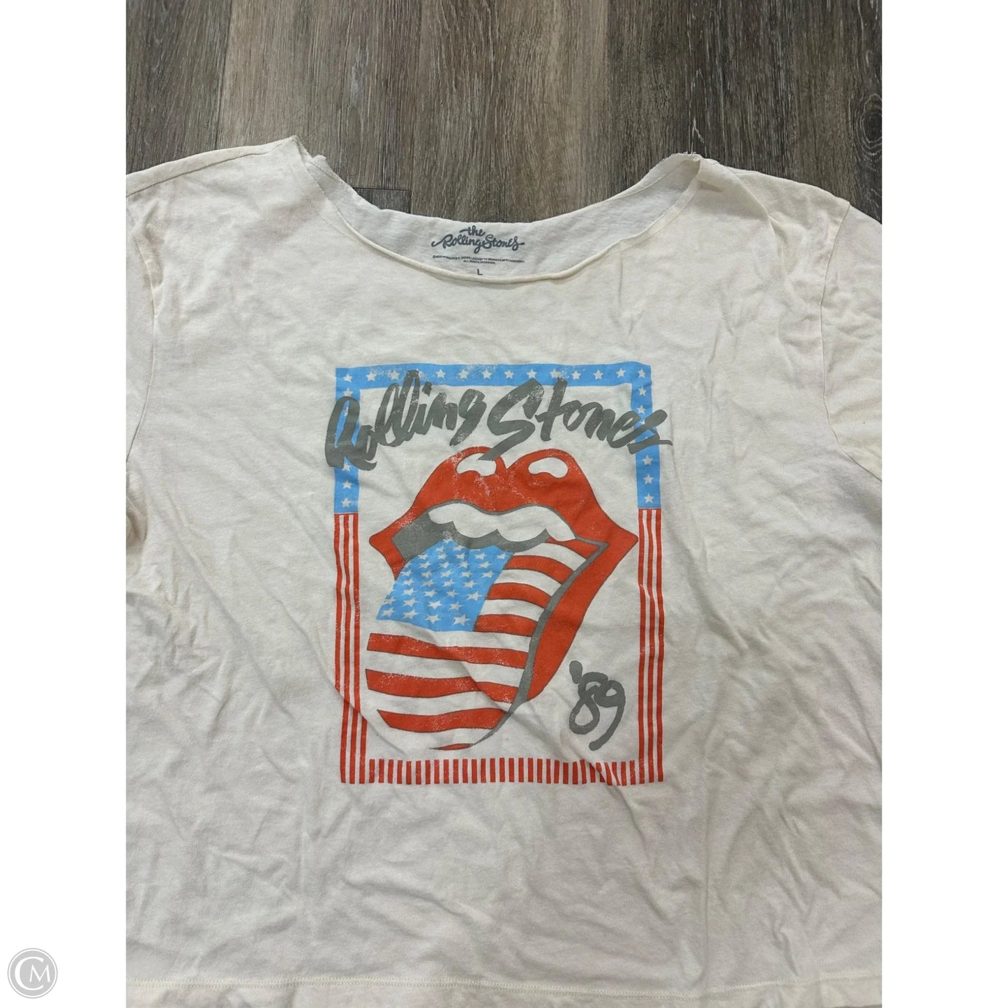 Top Short Sleeve By The Rolling Stones In Cream, Size: L