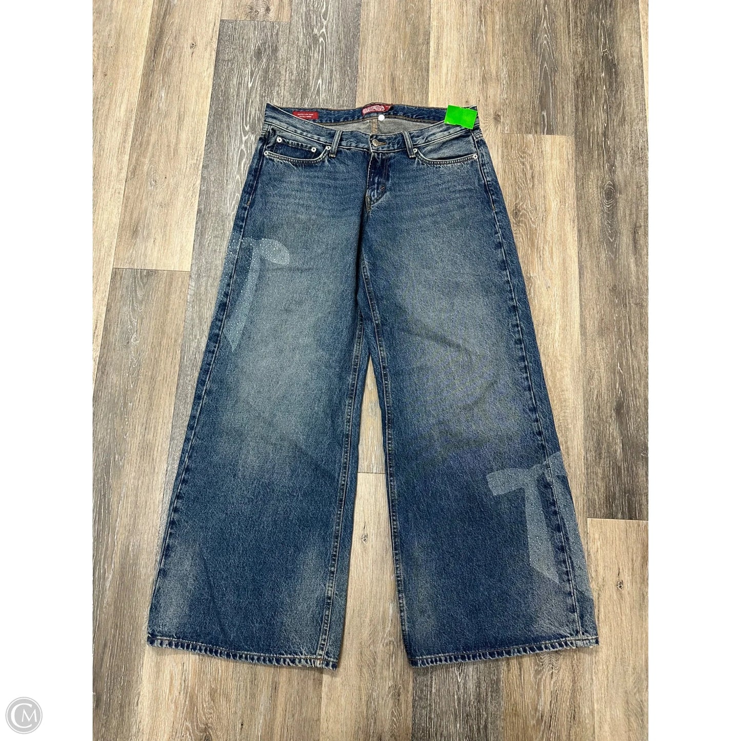 Jeans Wide Leg By Lucky Brand In Blue Denim, Size: 10