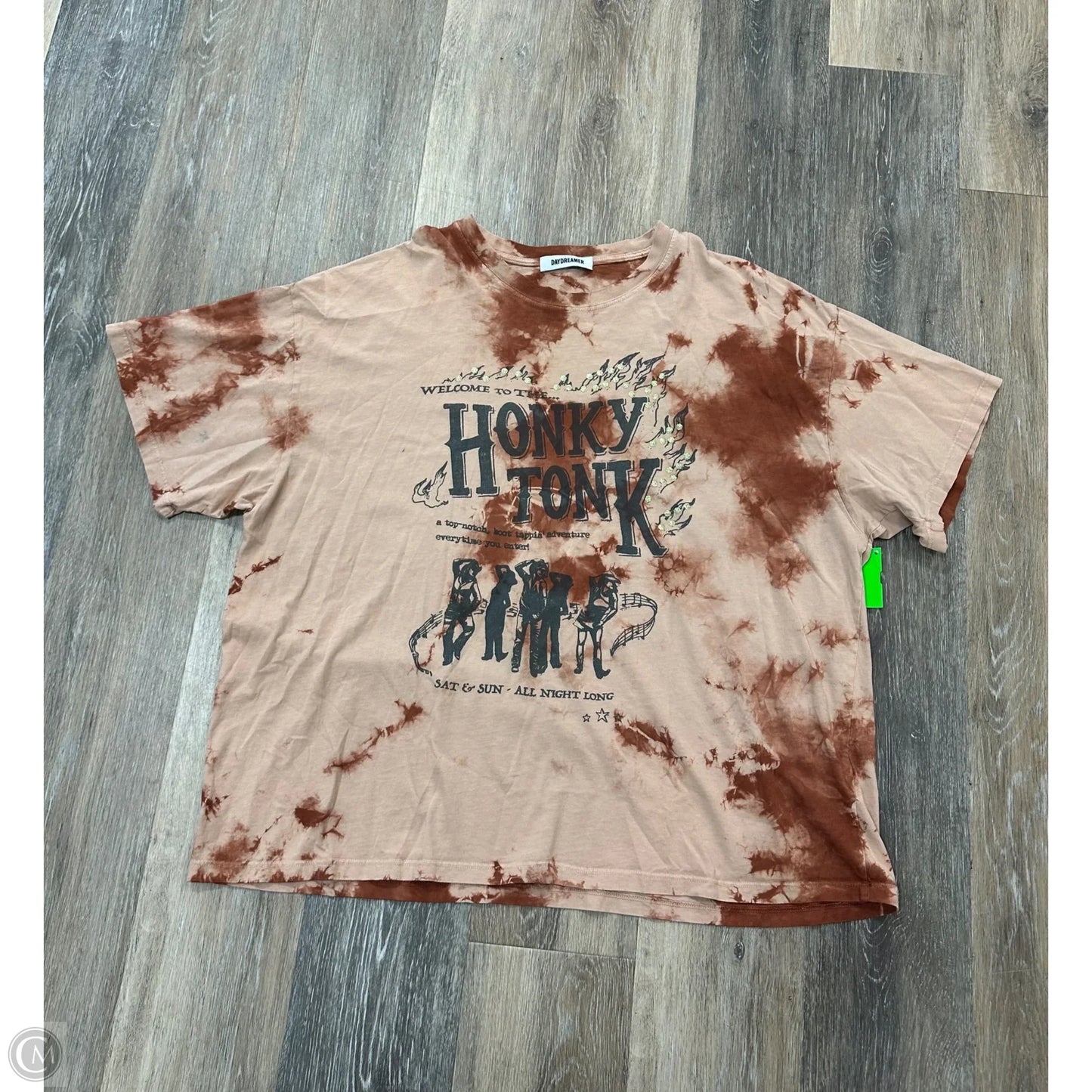 Top Short Sleeve By Daydreamer In Tie Dye Print, Size: Osfm