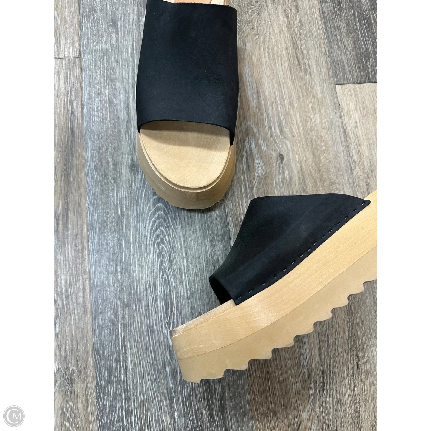 Sandals Heels Platform By Bryr In Black, Size: 11