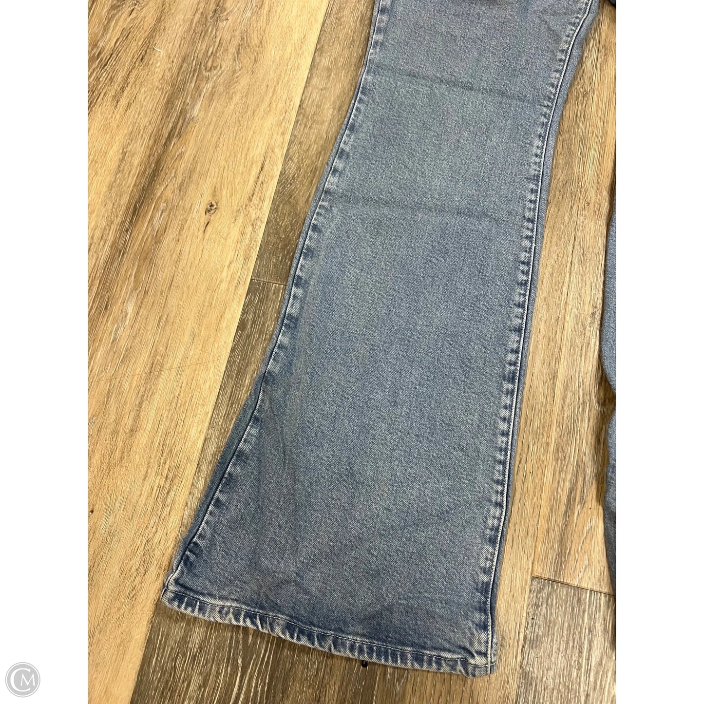 Jeans Flared By Good American In Blue Denim, Size: 12