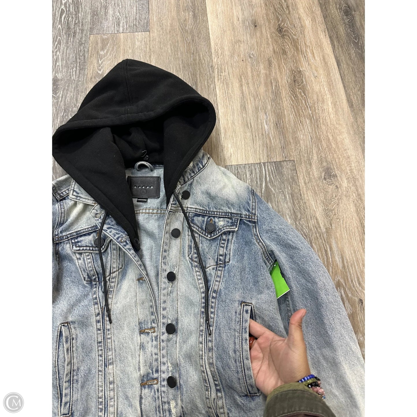 Jacket Denim By Blanknyc In Leopard Print, Size: L