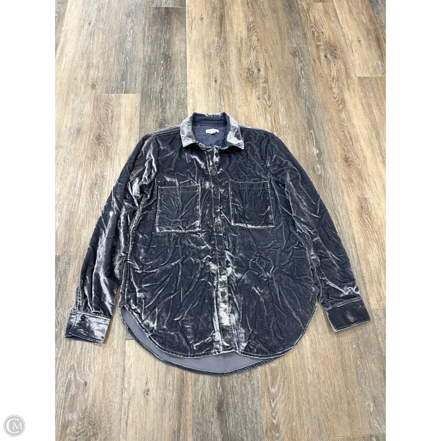 Blouse Long Sleeve By Pilcro In Grey, Size: Xs