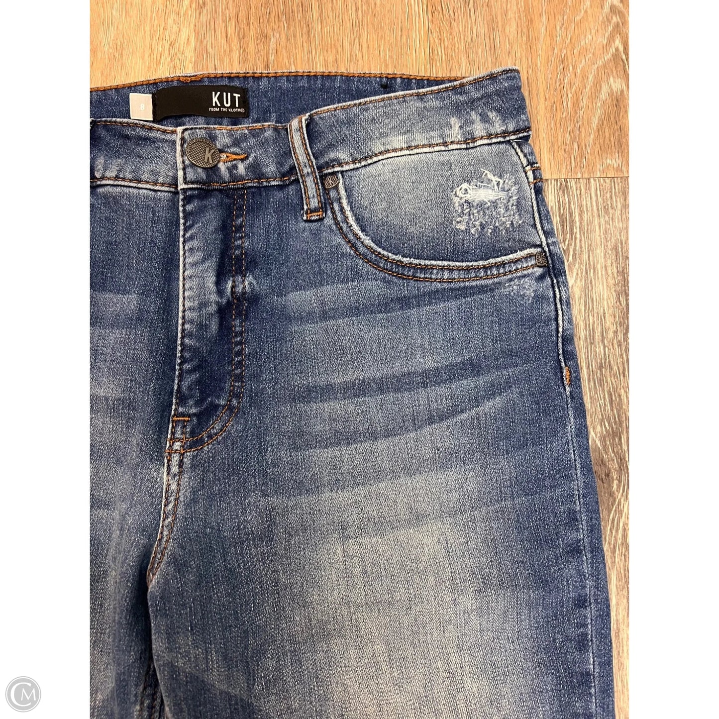 Jeans Straight By Kut In Blue Denim, Size: 8