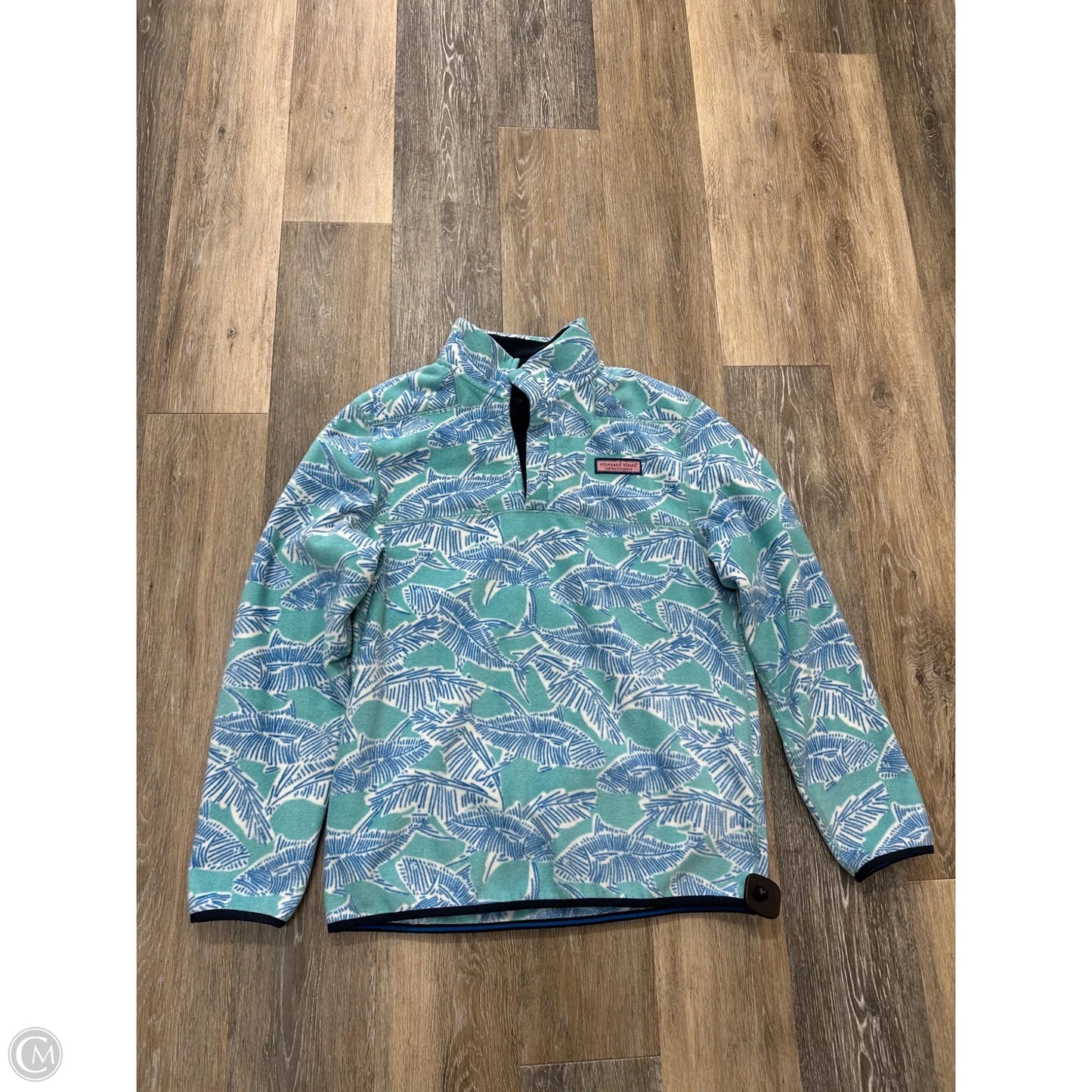 Athletic Fleece By Vineyard Vines In Blue & Green, Size: M